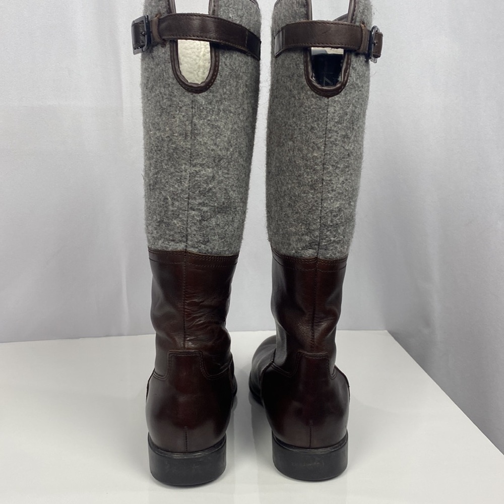 Rockport Brown Leather/Felt Fashion Knee High Riding Boots K58850 Women - 9.5 - Picture 5 of 12